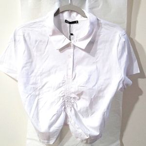 Zara Rouched polo